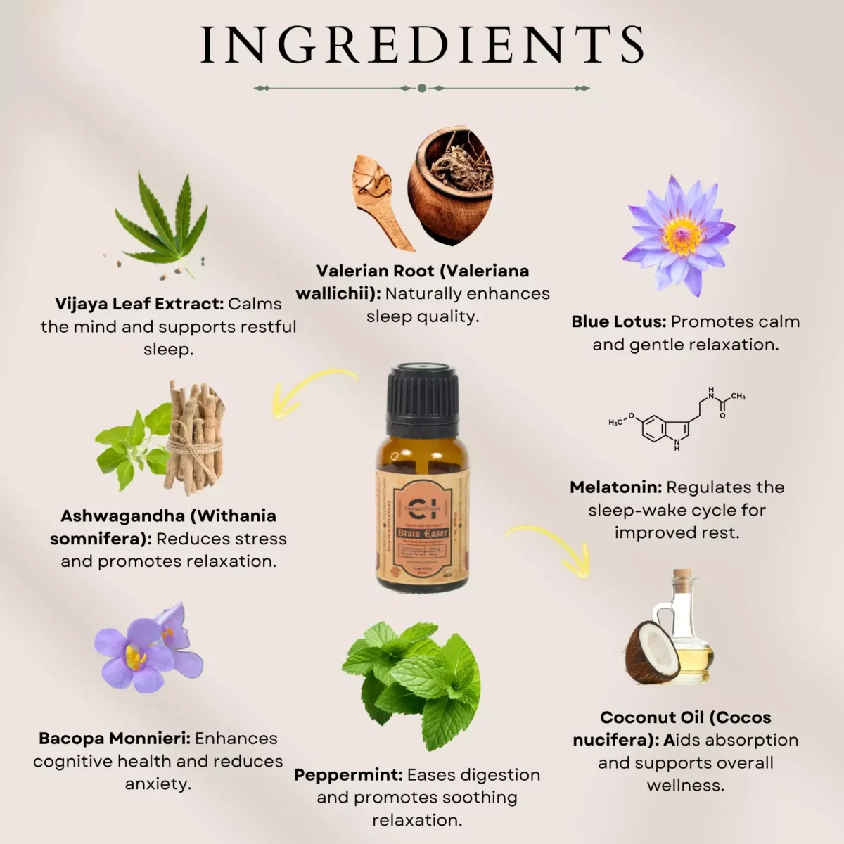 3. Brain Easer Cannazo India - Ingredients