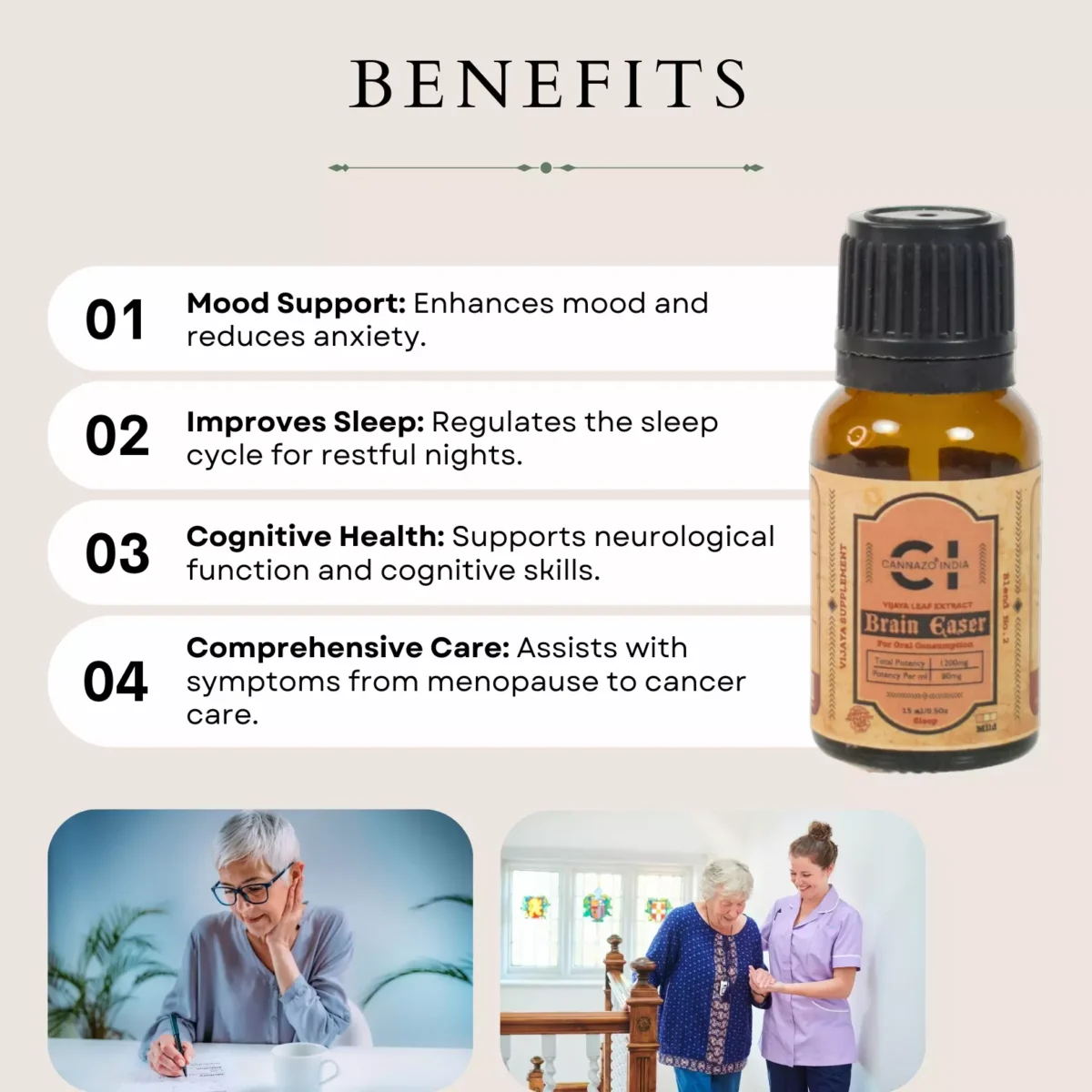 4. Brain Easer Cannazo India - BENEFITS